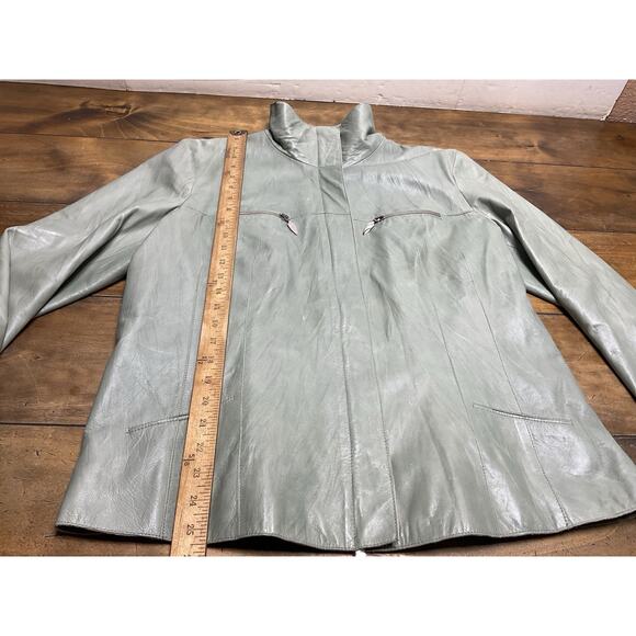 PIEROTUCCI Women’s Green leather Jacket Made In Italy - Picture 10 of 16